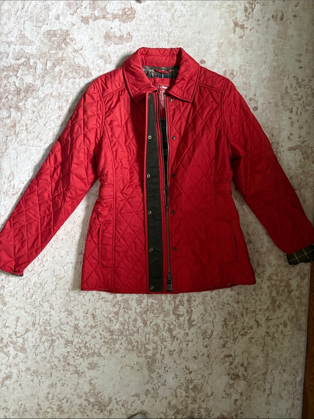 L.L. Bean Women's Quilted Red Puffer Jacket